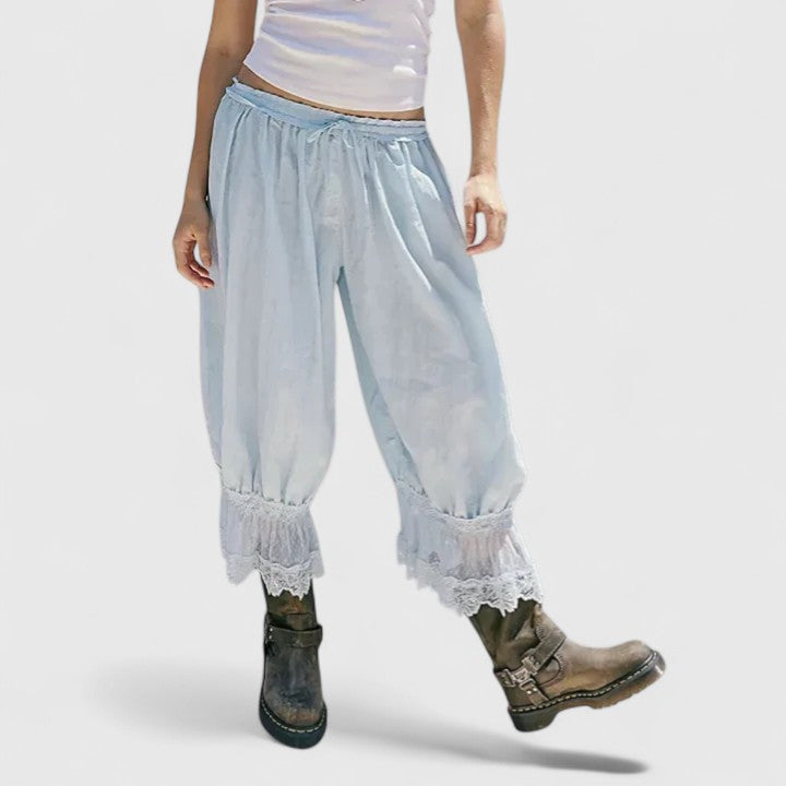 Elize | Comfortable Trousers Gray Blue