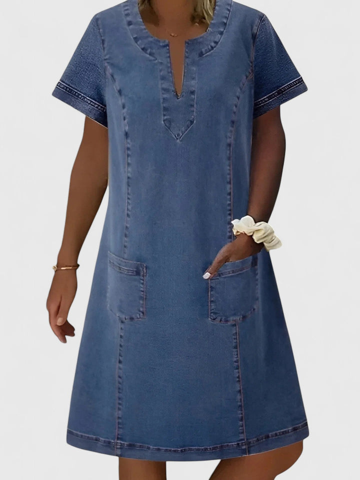 Louisa | Elegant Denim Dress Denim