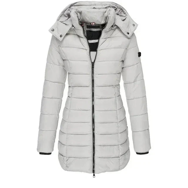 Lova | Long Down Jacket Gray