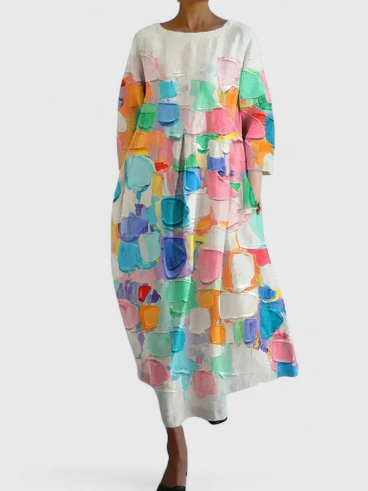 Melanie | Stylish Midi Dress Flower 2