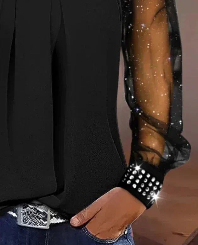 Nina | Elegant Sequin Knit Top