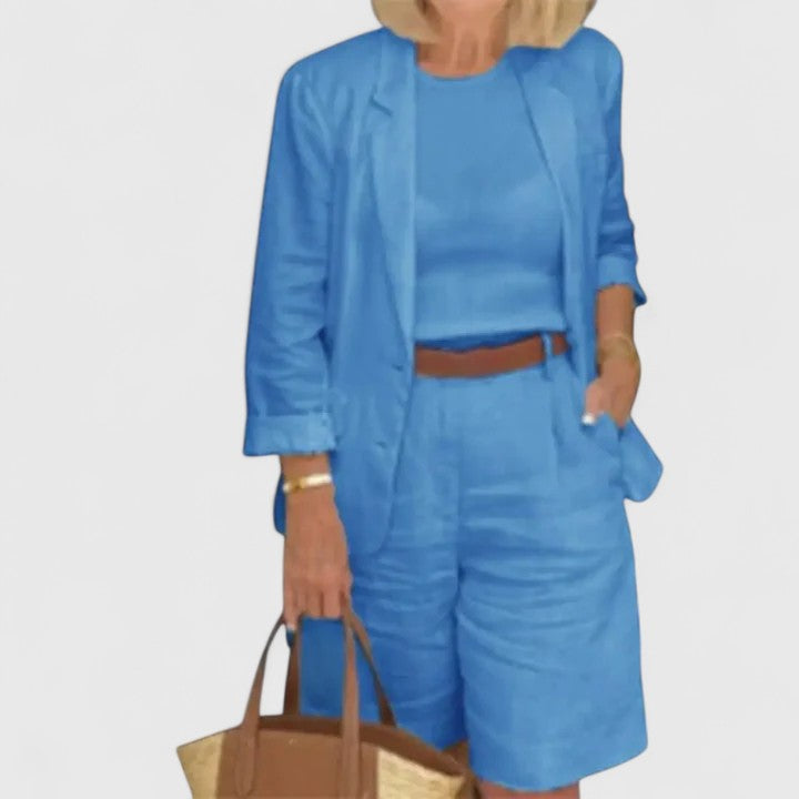 Florence | Elegant Suit 2-Piece Set Blue