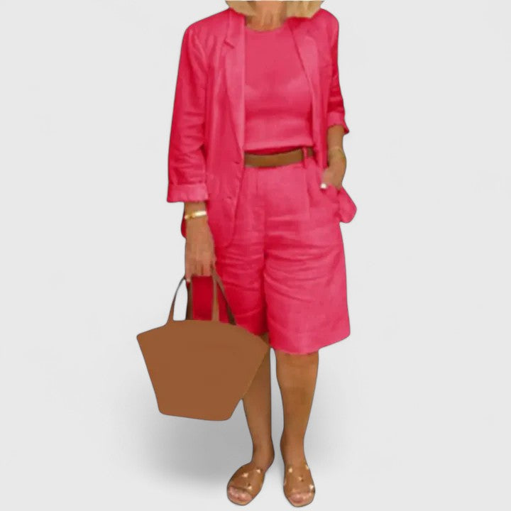 Florence | Elegant Suit 2-Piece Set Red