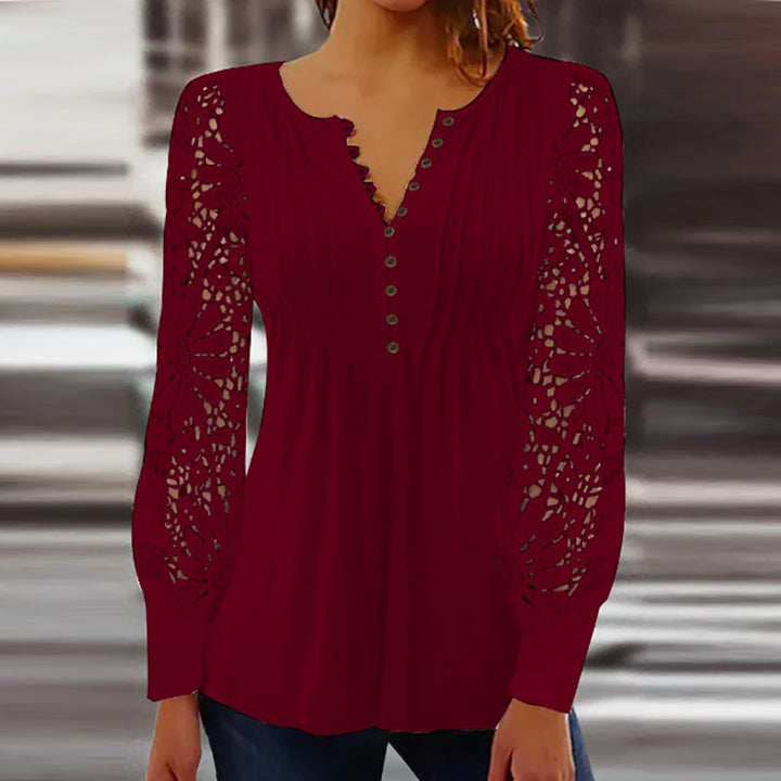Marianne | Sophisticated Blouse with Long Sleeves Red