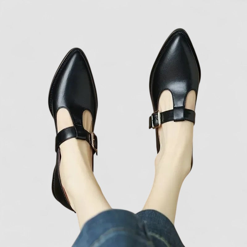 Mia - Orthopaedic Mary Jane Shoes Black