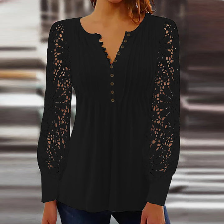 Marianne | Sophisticated Blouse with Long Sleeves Black