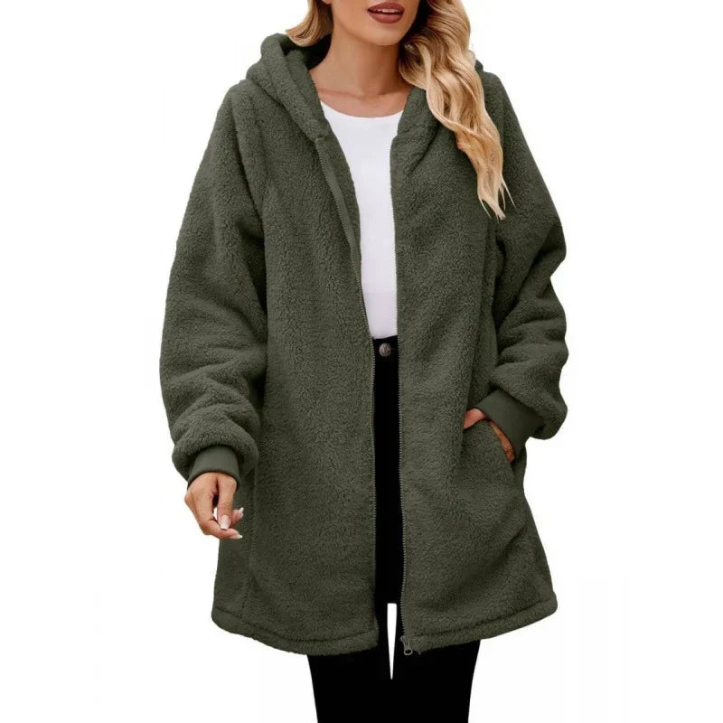 Annelie | Fleece Jacket Army Green