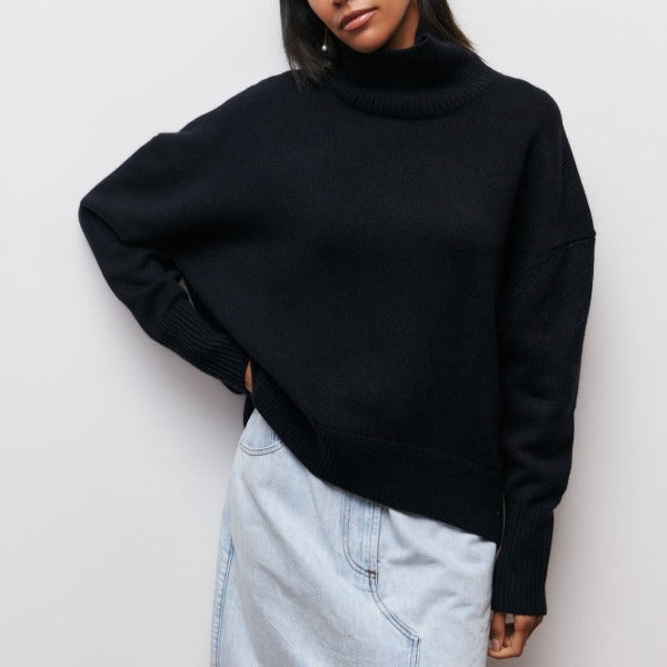 Noa | Luxe Turtleneck Sweater Black
