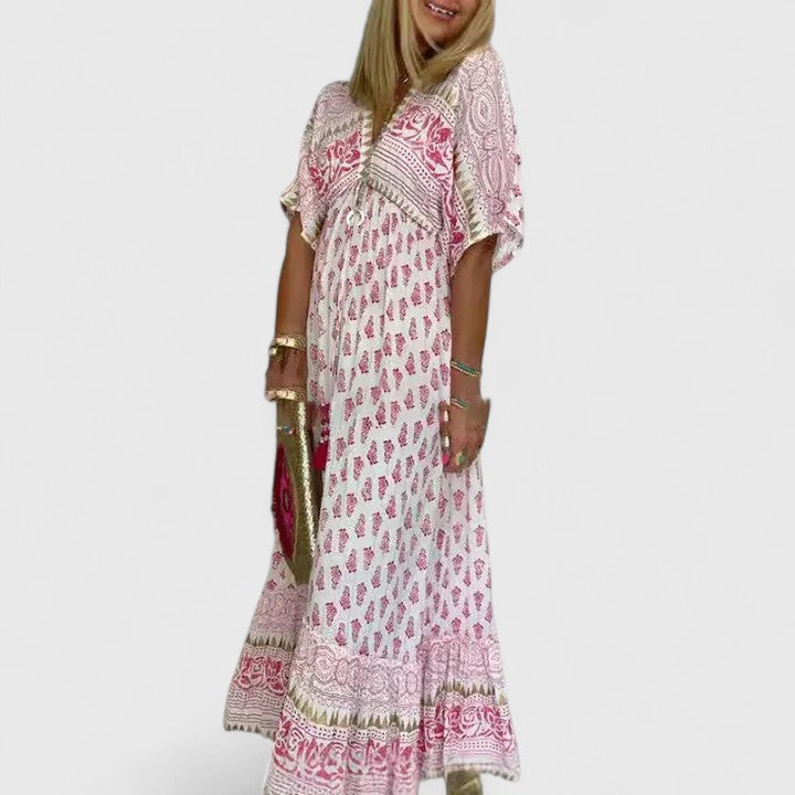 Whitney | Comfortable Maxi Dress Pink