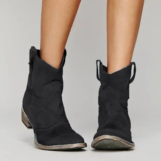 Laraine | Chic Cowboy Boots Black