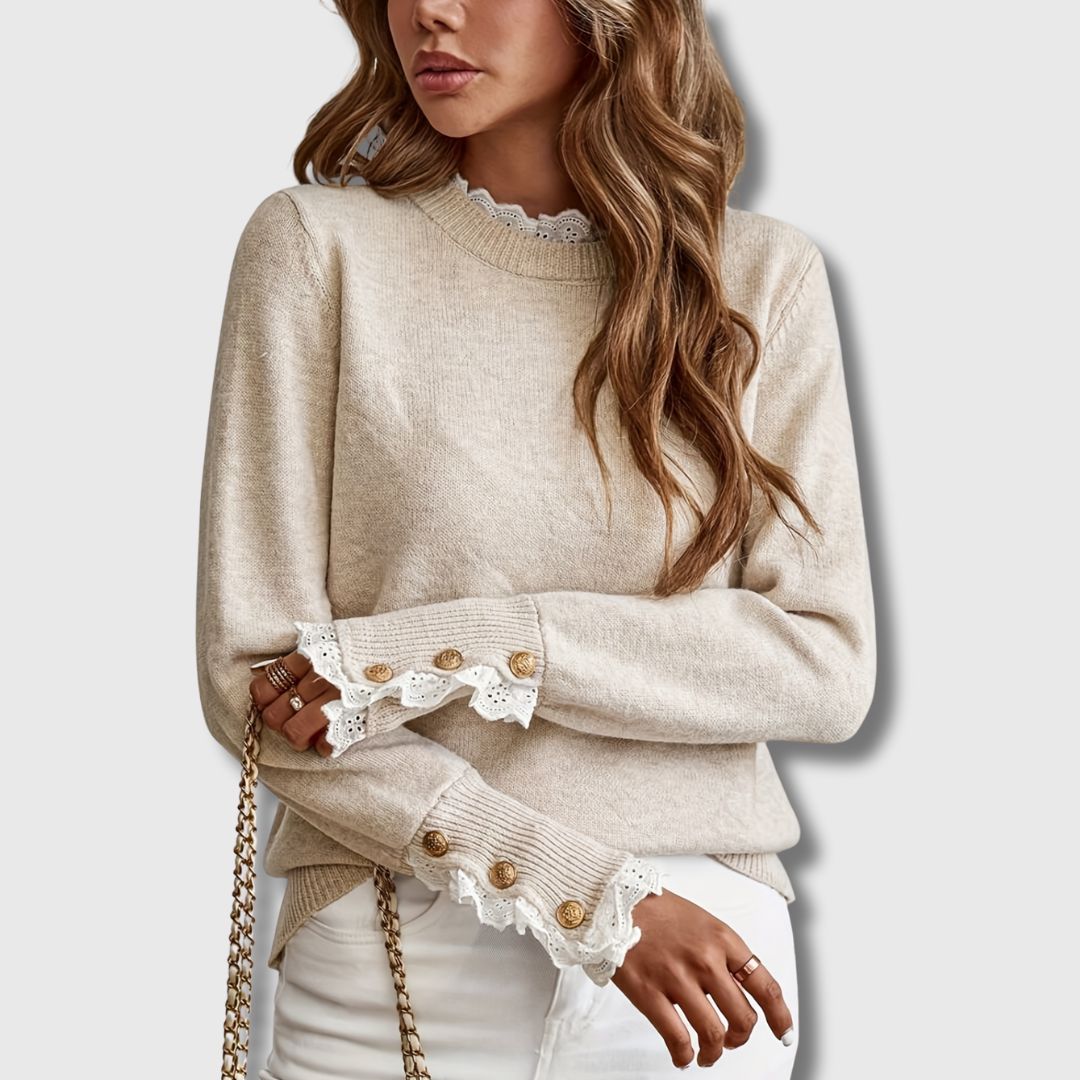 Sopfie | Sweater with Lace Details