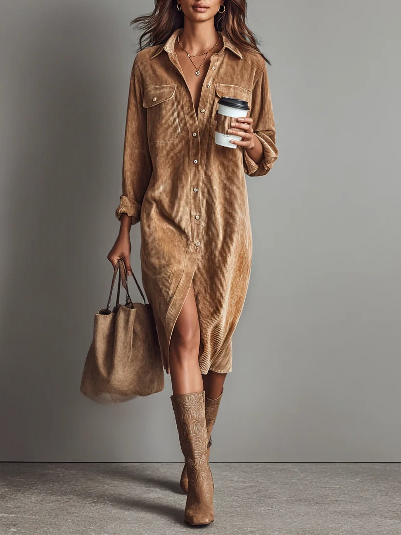 Karen | Stylish Casual Dress Camel