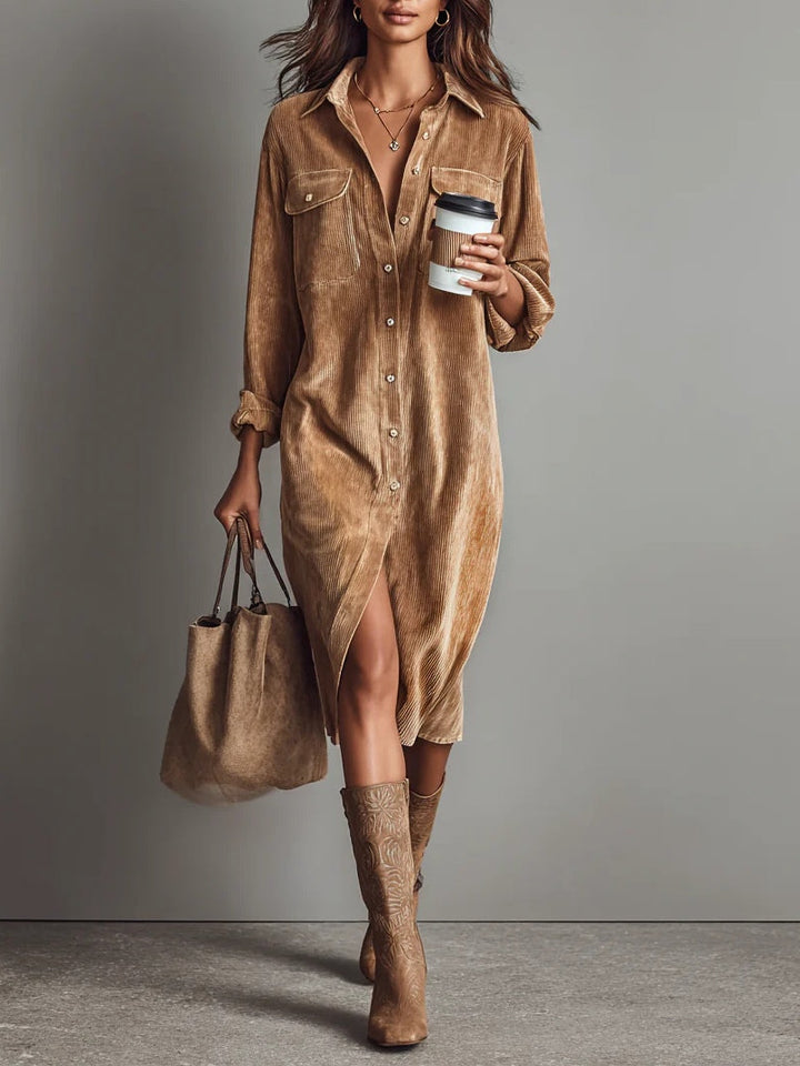 Karen | Stylish Casual Dress Camel