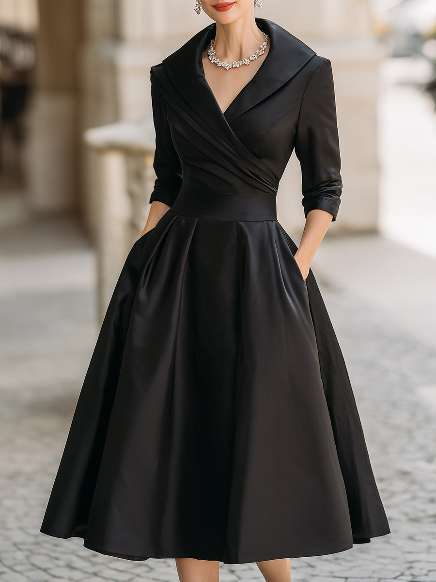 Lina | Holiday Elegance Dress Black