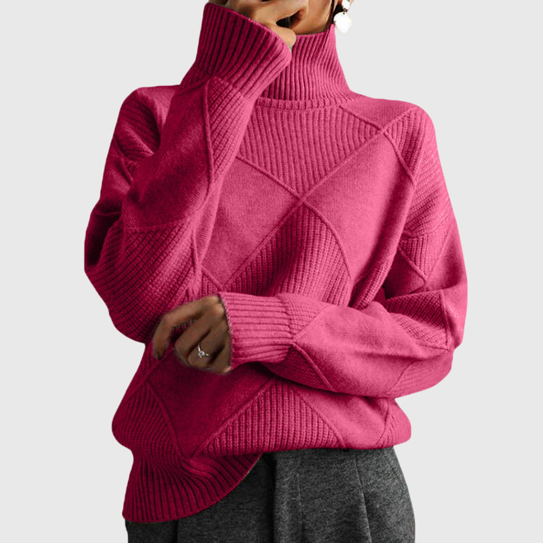 Angela | Roll Neck Jumper Pink