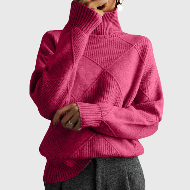 Angela | Roll Neck Jumper Pink