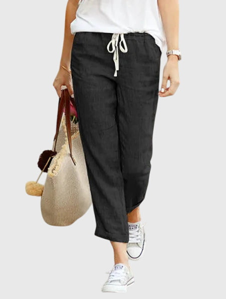 Georgia | Elegant Summer Pants Black