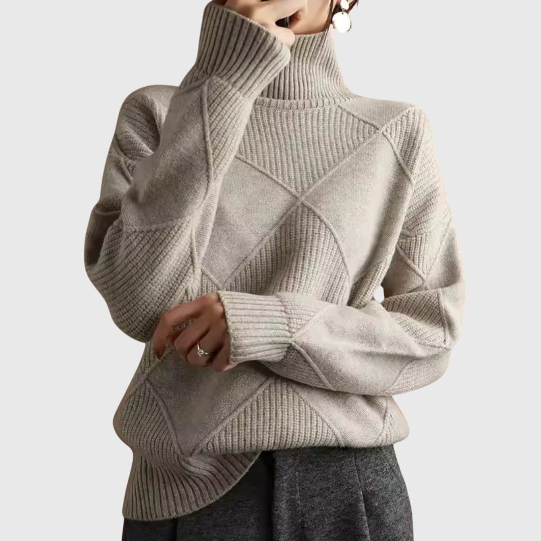 Angela | Roll Neck Jumper Grey