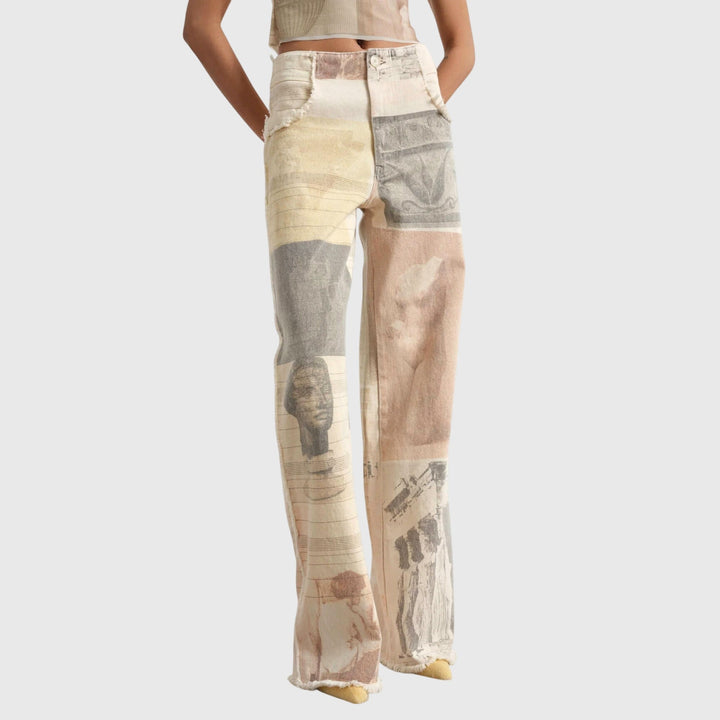 Tabitha | Wide Jeans Beige