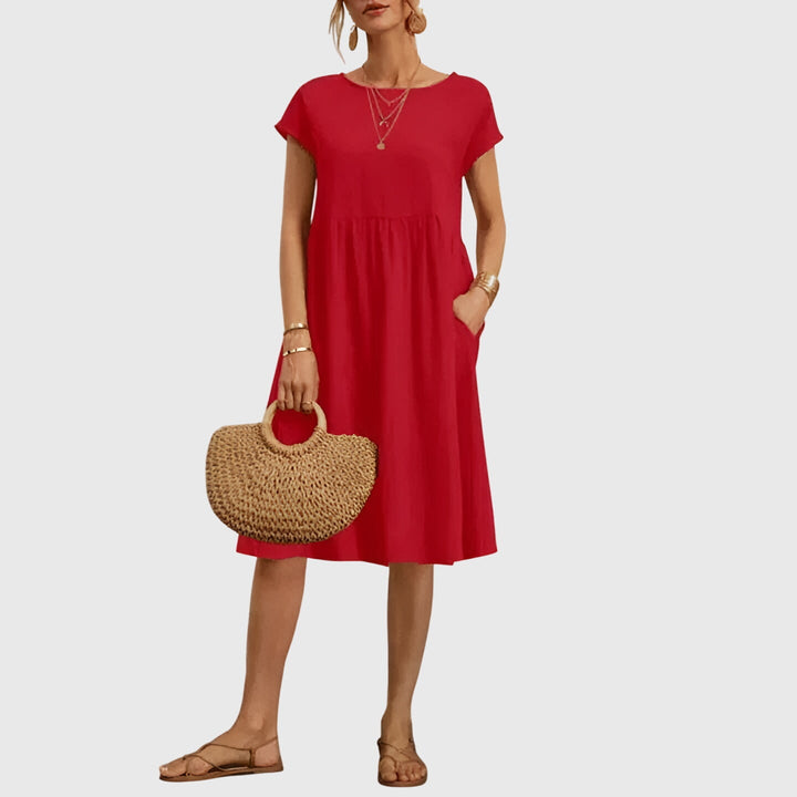 Reba | Elegant Spring Dress Red