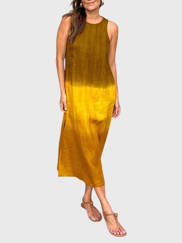 Marianna| Stylish Print Dress Yellow