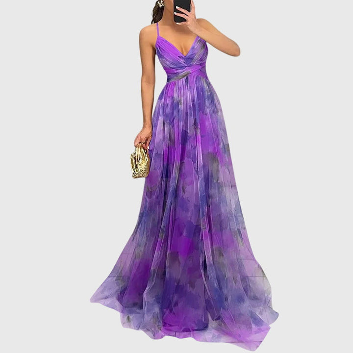 Claudette | Floral Maxi Dress Purple