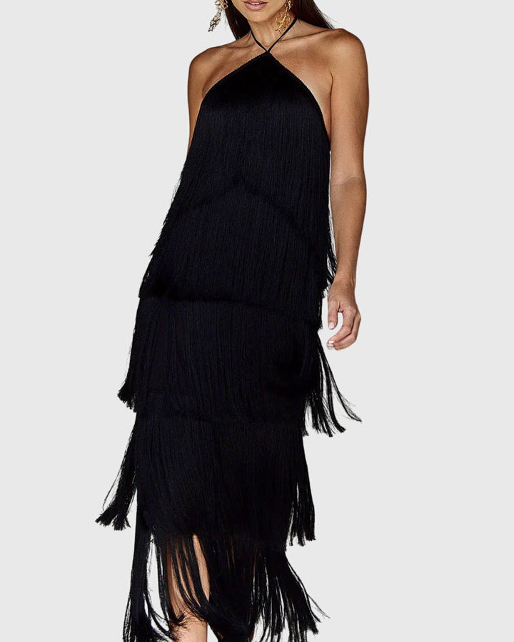Arlette | Tassel Dress Black