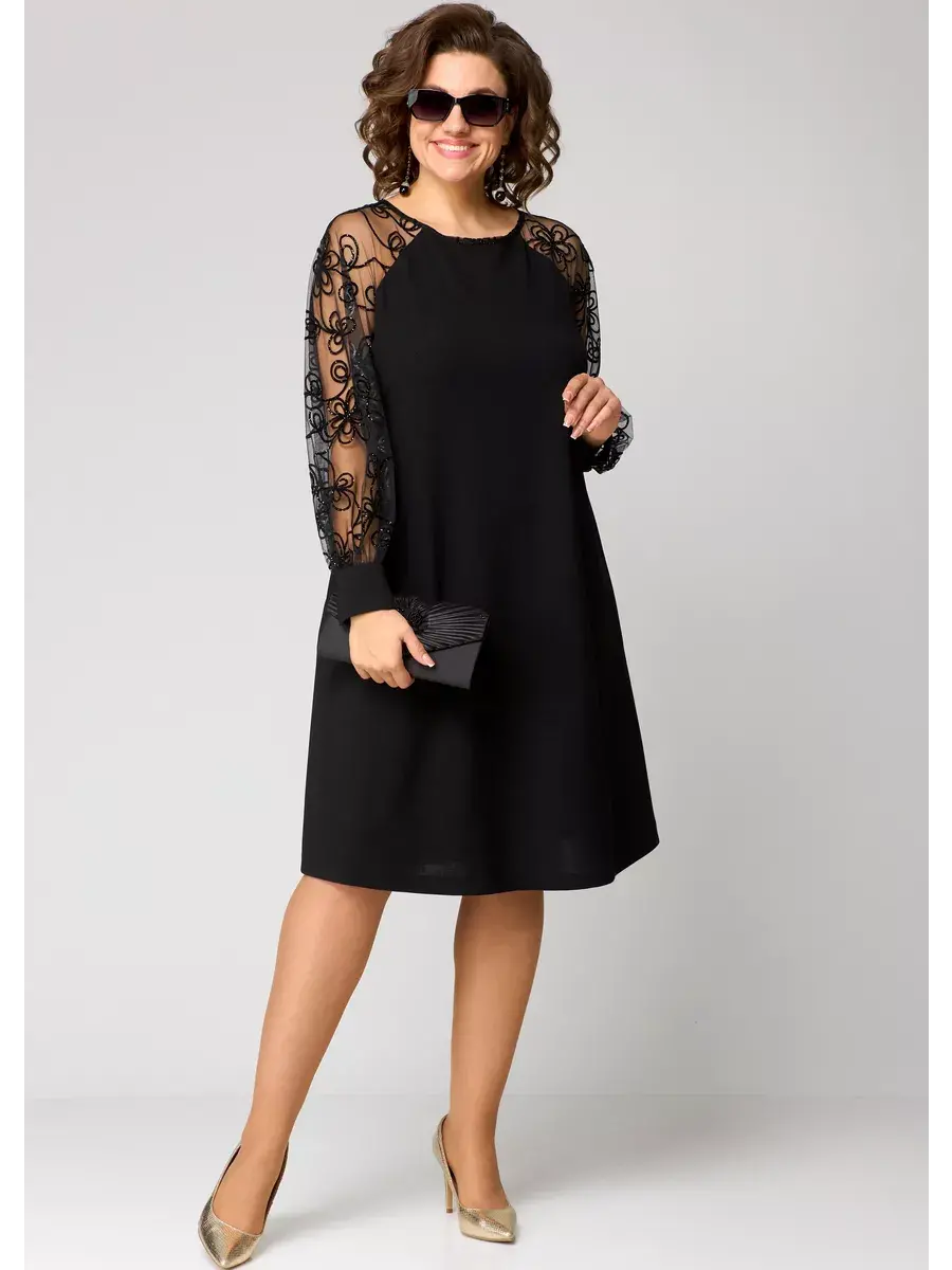 Chloe™ | Elegant Black Lace Dress Black