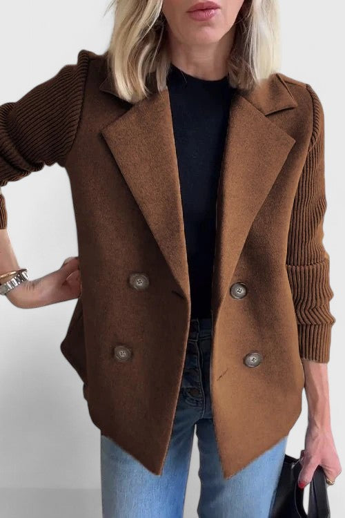 Jasmine | Elegant Blazer Jacket Dark Brown