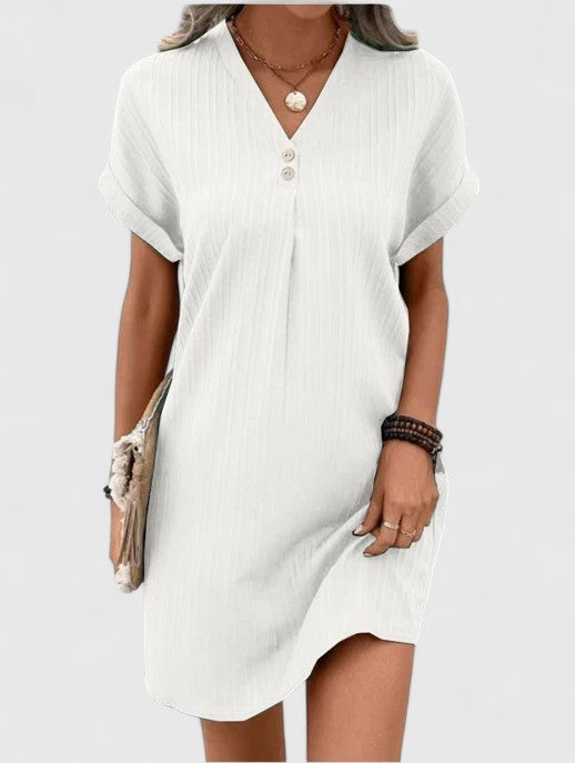 Gwendolyn | Draped Dress White