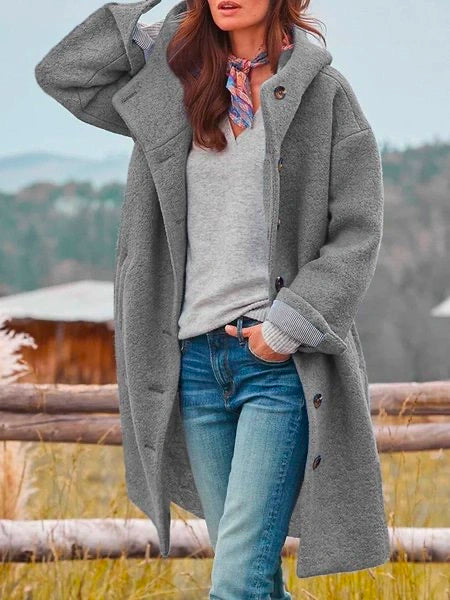 Janelle | Classic Cozy Coat Gray