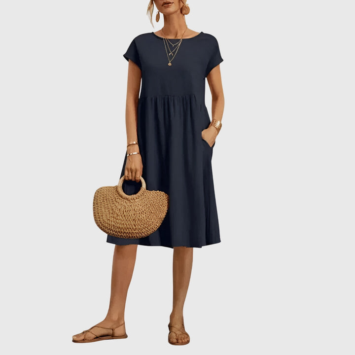 Reba | Elegant Spring Dress Blue