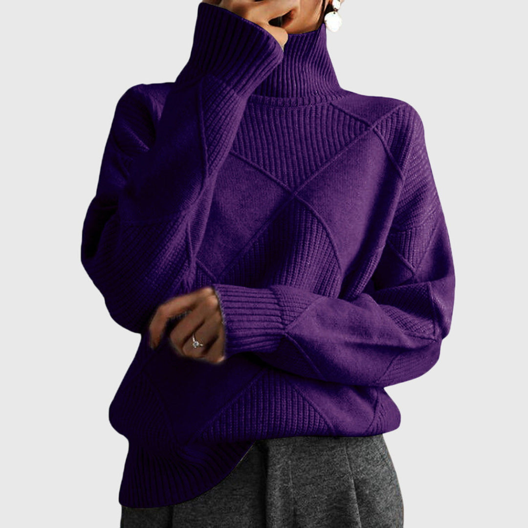 Angela | Roll Neck Jumper Lilac