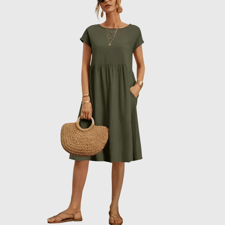Reba | Elegant Spring Dress Green