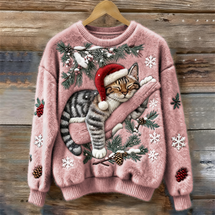 Noelle | Soft Cotton Christmas Sweater Pink