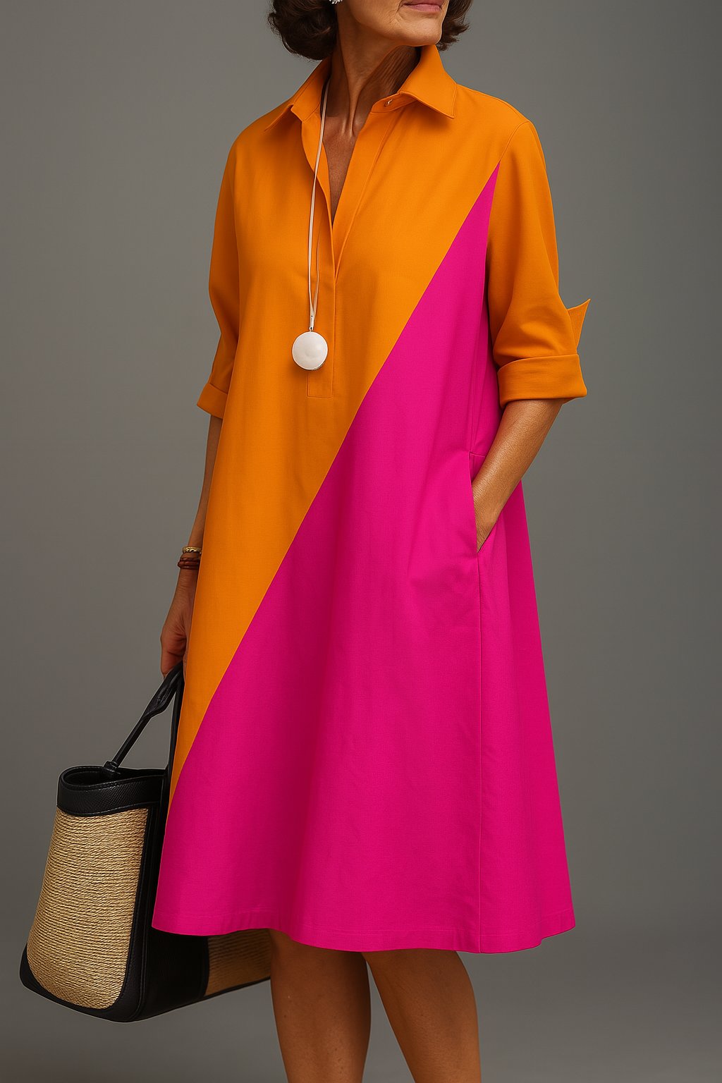 Gianna | Graceful Dress Orange Pink