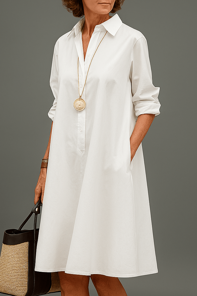 Sadie | Elegant Midi Dress White