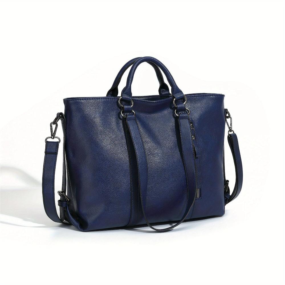 Charlotte’s Classic Elegance | Vintage Tote Bag Dark Blue
