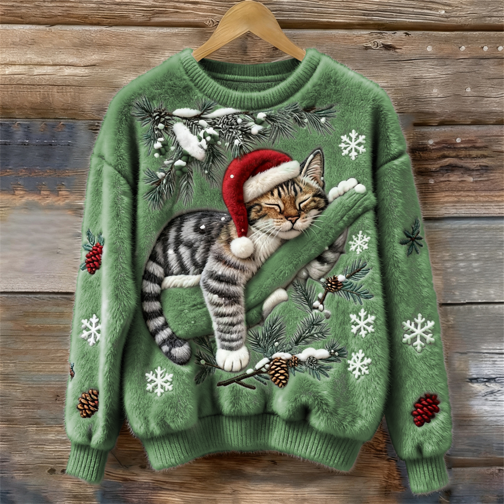 Noelle | Soft Cotton Christmas Sweater Green