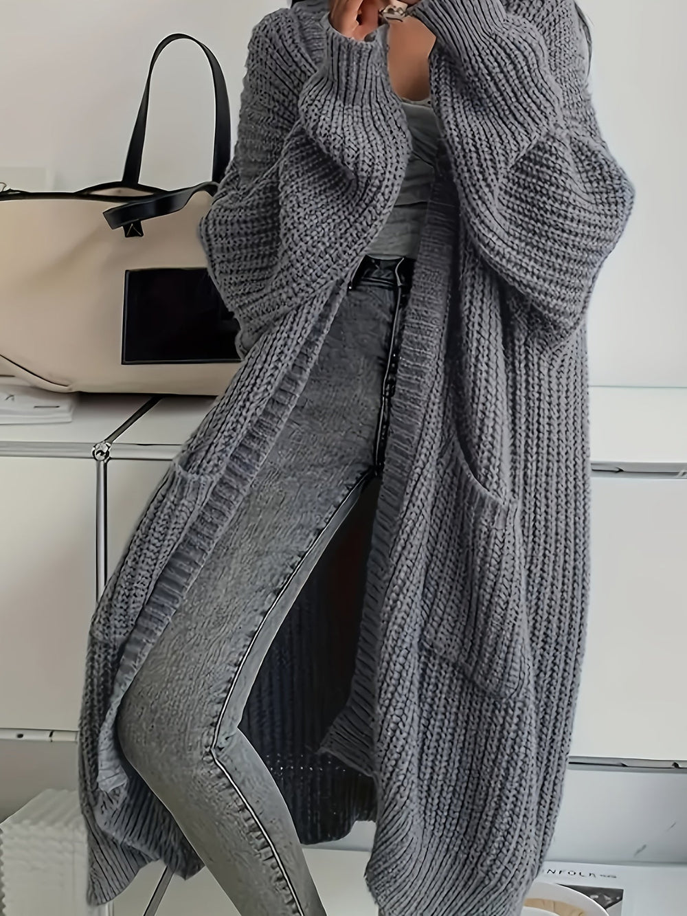 Alice | Cozy Confidence Longline Cardigan Grey