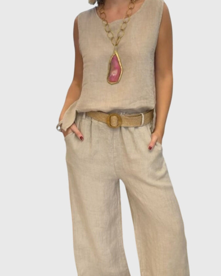 lilith | Bohemian Two-Piece Set Khaki