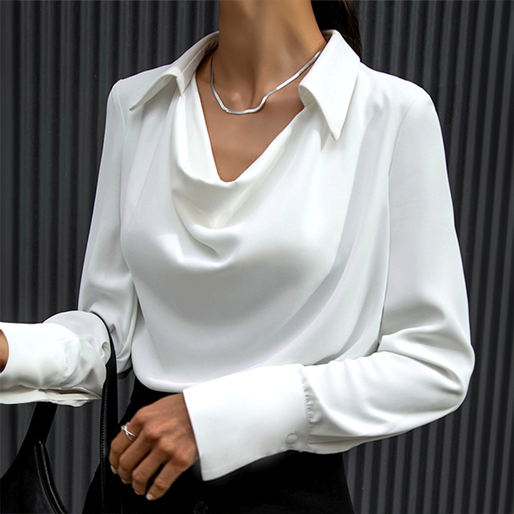 Fenna | Luxurious Silk Blouse for Women White