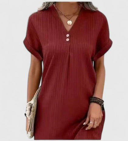 Gwendolyn | Draped Dress Red