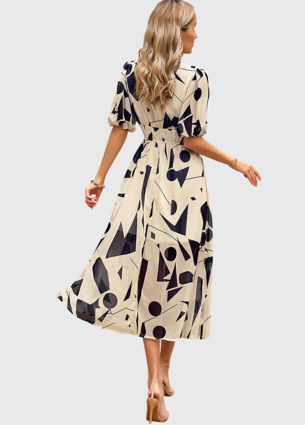 Joyce | Flattering Floral Midi Dress