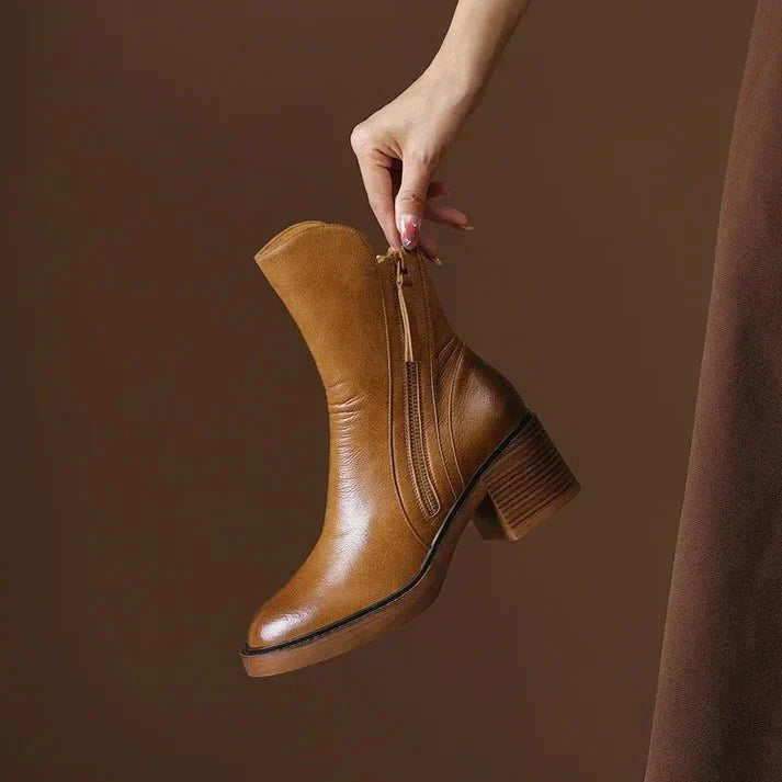 Pamela | Leather Mid Boots