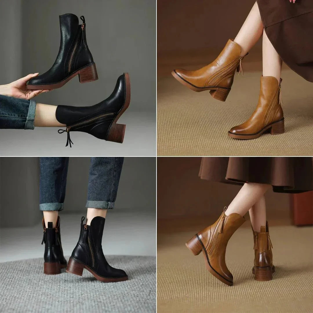 Pamela | Leather Mid Boots