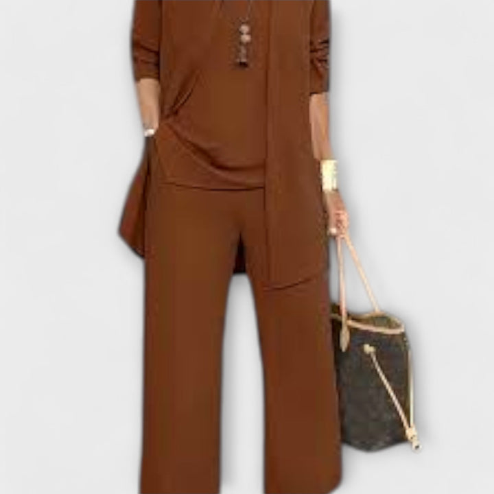 sanna | Elegant Three-Piece Set Dark Brown