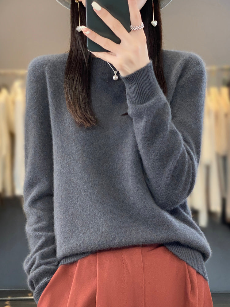 Anette | Cozy Cotton Sweater Dark gray