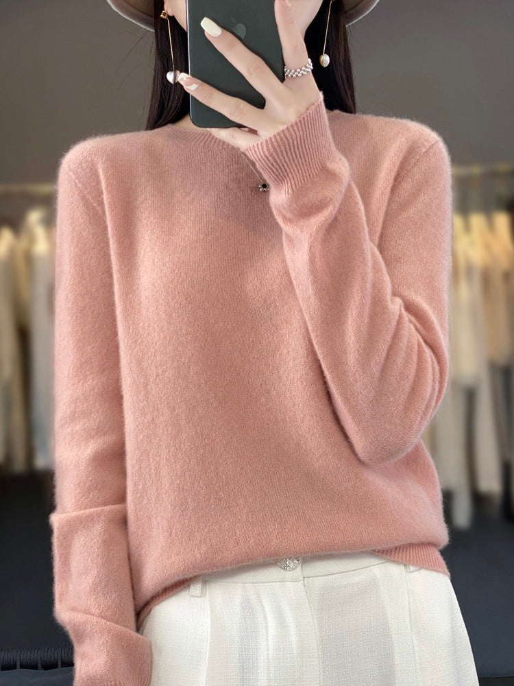 Anette | Cozy Cotton Sweater Pink