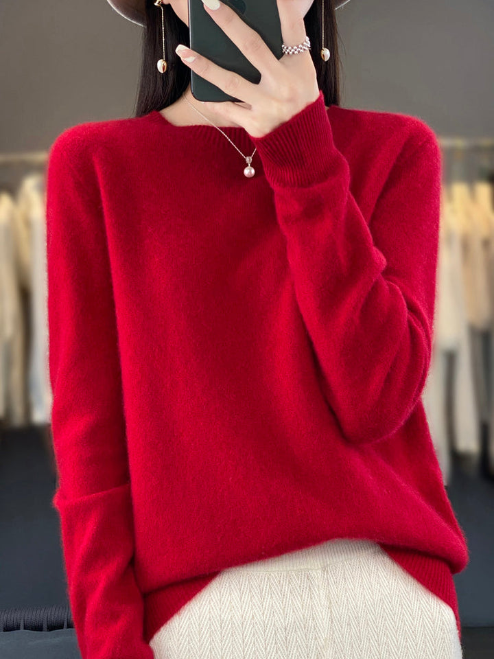 Anette | Cozy Cotton Sweater Red